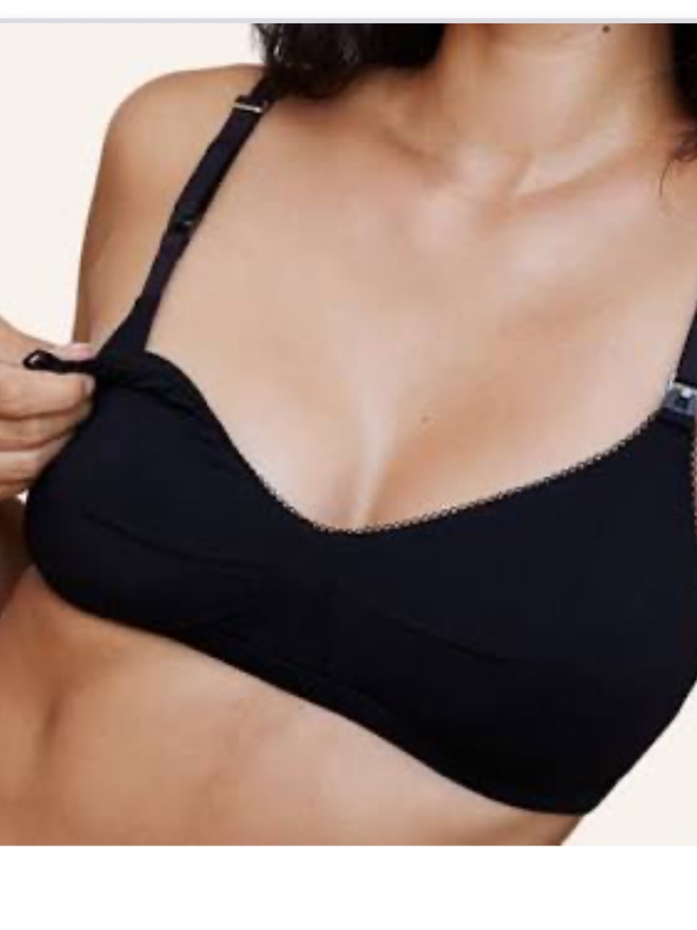 Embrace Nursing Bra Wireless Black NWT Medium